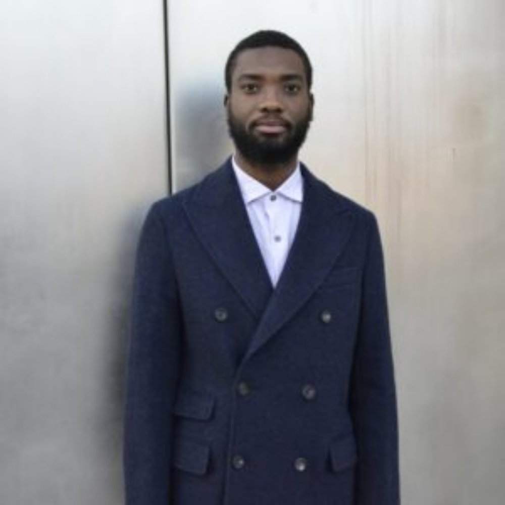 MAX STANCO ALPACA DOUBLE BREASTED COAT IN ROYAL BLUE
